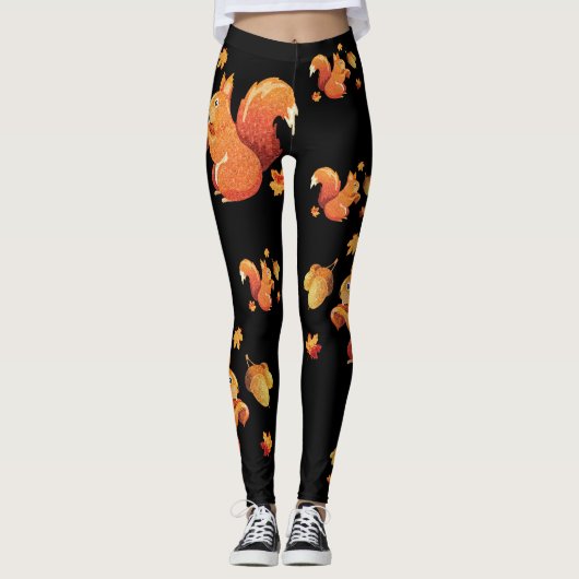 Cute Squirrel aanpassen Leggings (Voorkant)