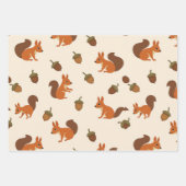 cute squirrel and acorn pattern Wrapping Paper (Voorkant 2)