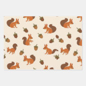 cute squirrel and acorn pattern Wrapping Paper (Voorkant)