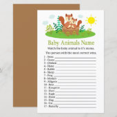 Cute Squirrel Baby Animals Name Game (Voorkant / Achterkant)
