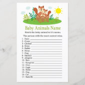 Cute Squirrel Baby Animals Name Game (Voorkant)