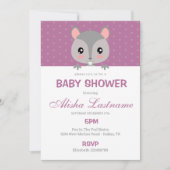 Cute Squirrel Baby shower Invitation Kaart (Voorkant)
