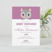 Cute Squirrel Baby shower Invitation Kaart (Staand voorkant)