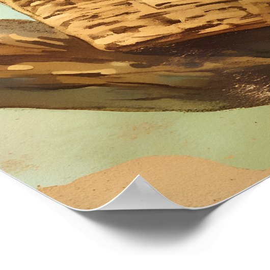 Cute Squirrel Basket Baby Room Decor Poster (Hoek)