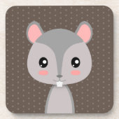 Cute Squirrel Bier Onderzetter (Voorkant)