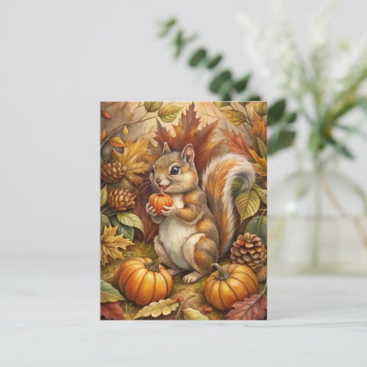 Cute Squirrel Briefkaart (Staand voorkant)
