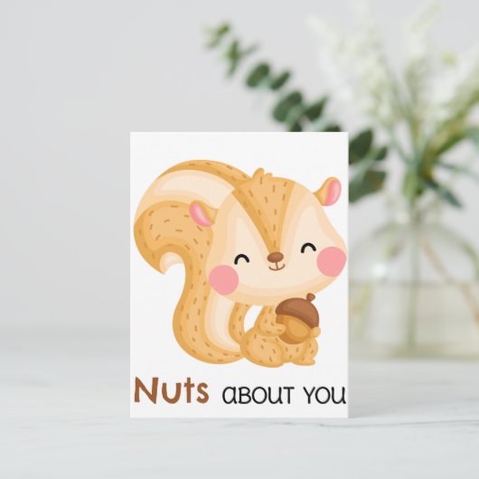Cute Squirrel Briefkaart (Staand voorkant)