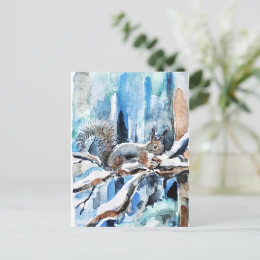 Cute squirrel briefkaart (Staand voorkant)