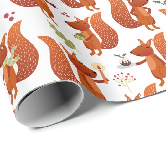Cute Squirrel Cadeaupapier (Rol Hoek)