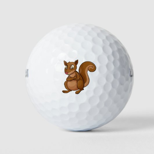 Cute squirrel cartoon golfballen (Voorkant)
