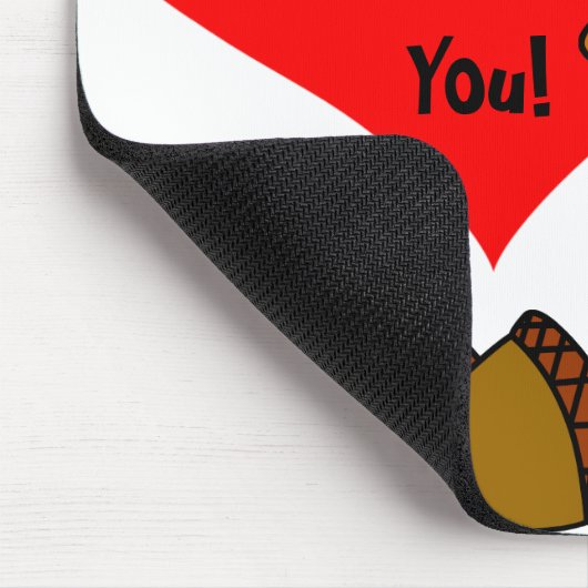 Cute Squirrel Cartoon Muismat (Hoek)