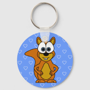 Cute Squirrel Cartoon Sleutelhanger