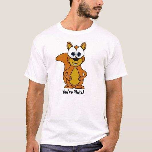 Cute Squirrel Cartoon T-shirt (Voorkant)