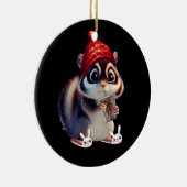 Cute Squirrel Coffee Funny Coffee Drink Squirre Keramisch Ornament (Rechts)