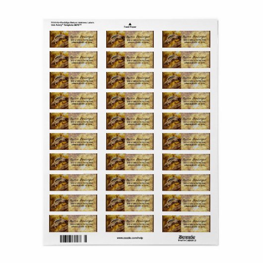 Cute Squirrel Critter on Cholla Cactus Digital Art Etiket (Full Sheet)