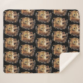 Cute Squirrel curieuze Fun Animal Waterverf Art Sherpa Deken (Voorkant (horizontaal))