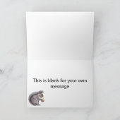 Cute Squirrel die een appel eet Feestdagen Kaart (Binnen)