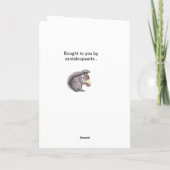 Cute Squirrel die een appel eet op een Apple Crate Feestdagen Kaart (Achterkant)