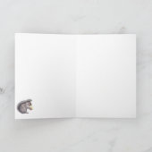 Cute Squirrel die een appel eet op een Apple Crate Feestdagen Kaart (Binnen)