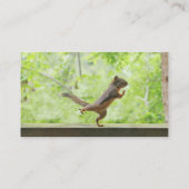 Cute Squirrel Doing Tai Chi Visitekaartje (Achterkant)