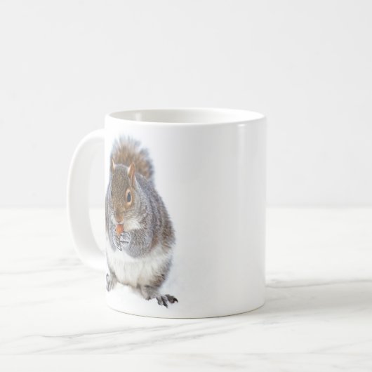 Cute Squirrel Eating a Nut Photo Coffee Mok (Voorkant links)