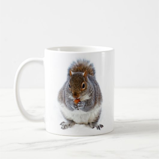 Cute Squirrel Eating a Nut Photo Coffee Mok (Links)