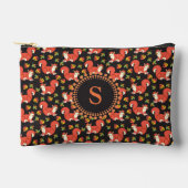 Cute Squirrel en Autumn Leaf Pattern Monogram Etui (Voorkant)