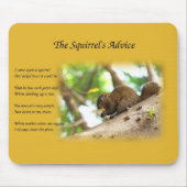Cute Squirrel en gedicht Muismat (Voorkant)
