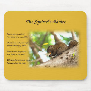 Cute Squirrel en gedicht Muismat