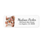 Cute Squirrel Etiket (Voorkant)