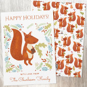Cute Squirrel Feestdagenkaart