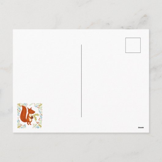 Cute Squirrel Feestdagenkaart (Achterkant)