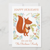 Cute Squirrel Feestdagenkaart (Voorkant)