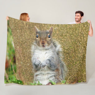 Cute Squirrel Fleece Deken