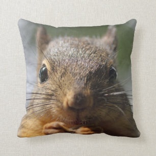 Cute Squirrel glimlende Foto Kussen