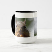 Cute Squirrel glimlende Foto Mok (Voorkant links)