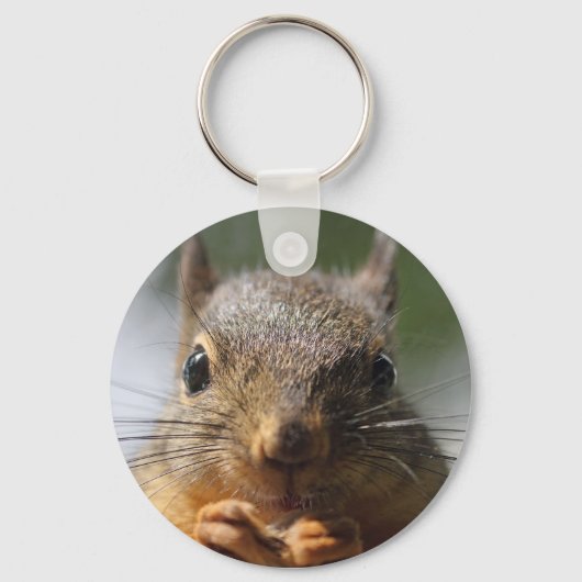 Cute Squirrel glimlende Foto Sleutelhanger (Voorkant)