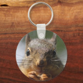 Cute Squirrel glimlende Foto Sleutelhanger (Voorkant)