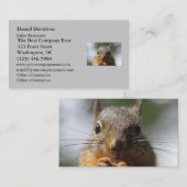 Cute Squirrel glimlende Foto Visitekaartje (Voorkant / Achterkant)