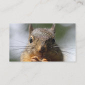 Cute Squirrel glimlende Foto Visitekaartje (Achterkant)