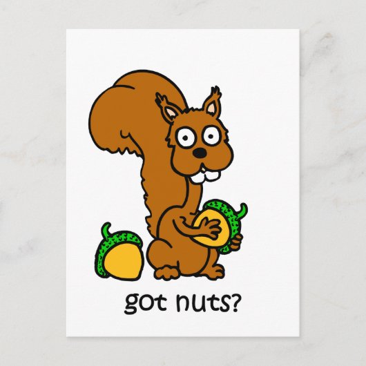 Cute squirrel heeft noten briefkaart (Voorkant)