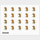 Cute squirrel heeft noten ronde sticker (Vel)