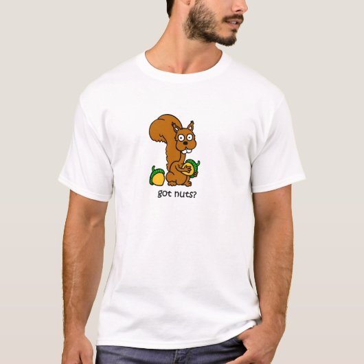Cute squirrel heeft noten t-shirt (Voorkant)