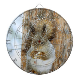 Cute Squirrel in een winterlandschap Dartbord