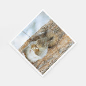 Cute Squirrel in een winterlandschap Servet (Hoek)