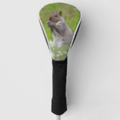 Cute Squirrel in het gras Golfheadcover (Voorkant)