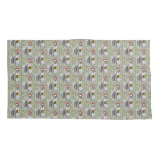 Cute Squirrel in Santa Hat met kerstcadeaudoos Kussensloop (Achterkant-Links)