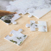 Cute Squirrel in sneeuw met pinda Legpuzzel (Zijkant)