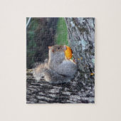 Cute Squirrel in Tree Eating Mini Pumpkin Difficul Legpuzzel (Verticaal)