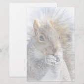 Cute Squirrel in Winter Briefpapier (Voorkant / Achterkant)